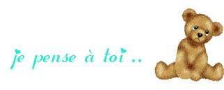 Gif animé je pense à toi ourson